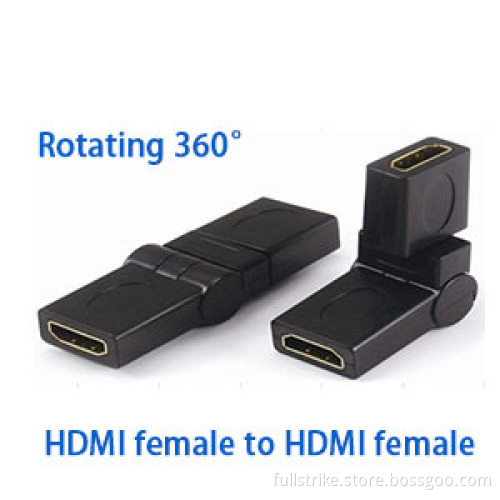 Rotating 360 Degree HDMI Female to HDMI Female Adaptor Gold Plated